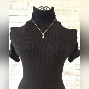 Stella & Dot 925 Silver Pink Teardrop Pendant Necklace Sparkle Gemstone